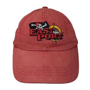 East Port Pirate Marina & Resort Slideback Hat Red One Size MV Sport